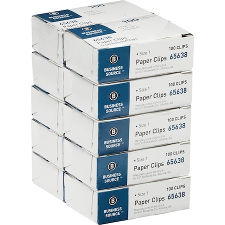 Staples Regular Smooth Paper Clip, 1000PK 72377