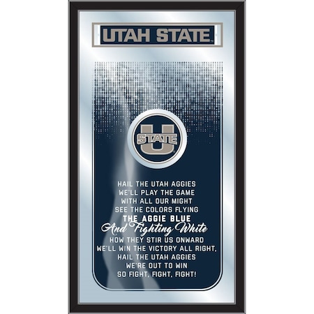 Holland Bar Stool Co Utah State 26" x 15" Fight Song Mirror MFghtUtahSt