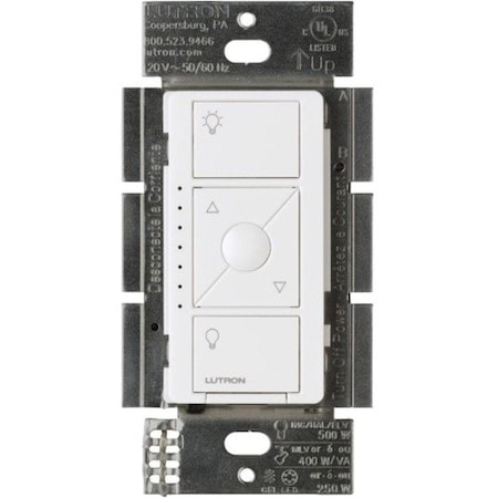 Lutron Lght Dmr, Switch Only, 120V AC, Wht PD-5NE-WH