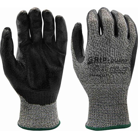 Ironwear A5 Cut Resistant Seamless Knit HPPE Gloves with Nitrile Palm, Large 4920-LG
