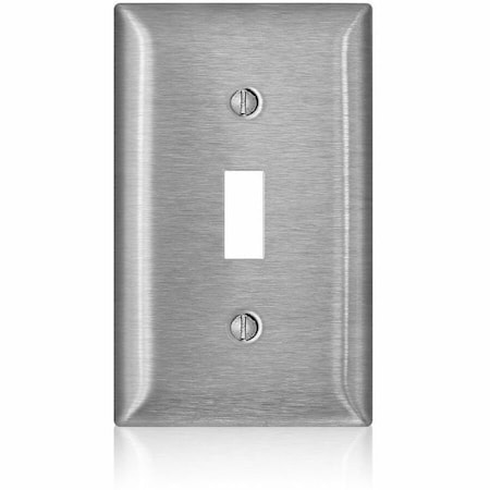 Leviton Wall Plate, Toggle, Stainless Steel SS1-40