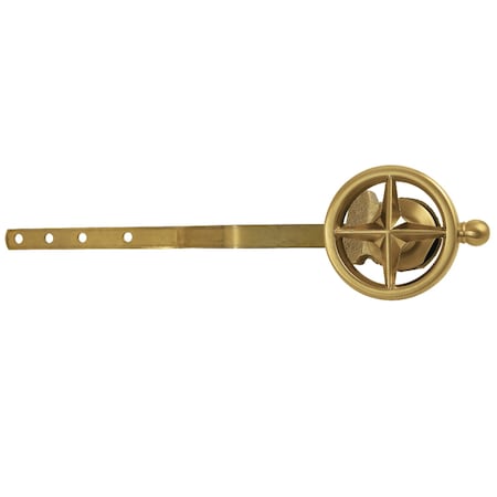 Kingston Brass Front Mount Toilet Tank Lever with Knurled Handle, Brushed Brass KTRNK7