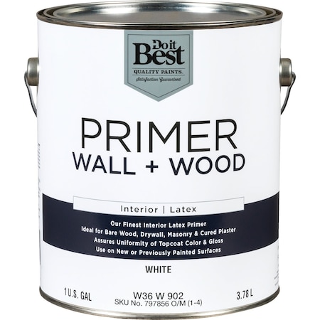 Do It Best Interior Latex Wall & Wood Primer Wht 1 Gal. W36W00902-16