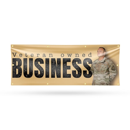 Signmission Veteran Owned Business, 36 Inch x 96 Inch, Vinyl Banner B-96-30915