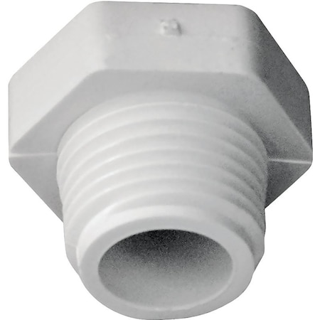 Lasco Pipe Plug, 12 in, MPT, PVC, White, SCH 40 Schedule 450005BC