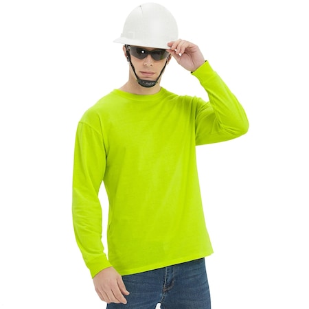 Protectx Long Sleeve T-Shirt, Polyester, Green, M, 2 PK HV-L50CT190-GN-02-M