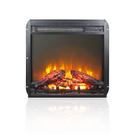 Edendirect 18 in. Ventless Electric Fireplace Insert, with log set & realistic flame, overheating protection ZR-W1769103307