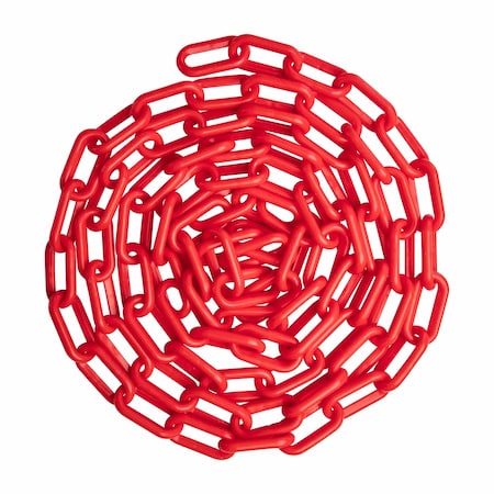 Us Weight 1.5" x 10' Red Plastic Safety Chain ft. SunShield UV Resistant Technology U2410RED