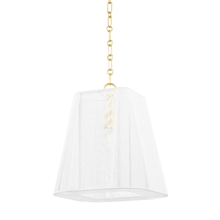 Hudson Valley Lighting Verona Beach 1 Light Pendant 13.75 In. Aged Brass 7614-AGB