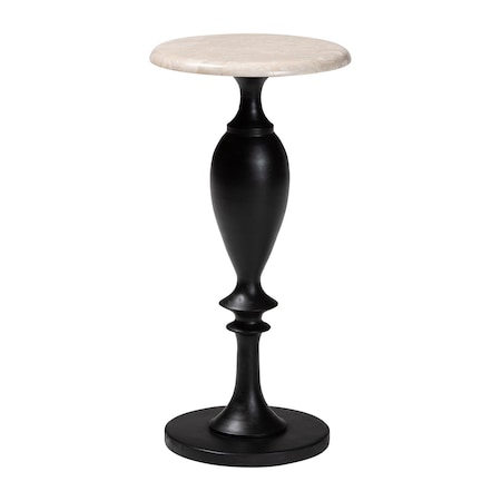 Bali & Pari Perlita Marble Stone End Table 269-14665-ZORO