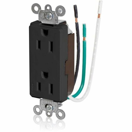 Leviton Commercial Grade Decora Receptacle, 15 Amp, 125 Volt 16252-LE