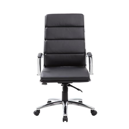 Procomfort Executive Caressoftplus Chair With Metal Chrome Finish - Black PR886418