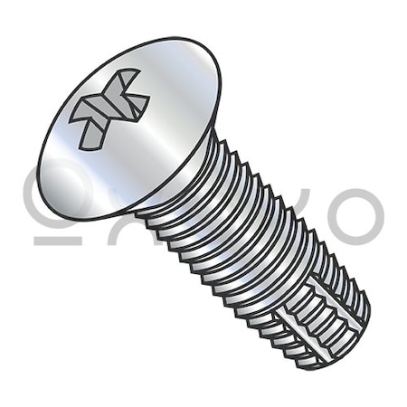 Oxoxo 6-32X1/2 Phillips Oval Thread Cutting Screw Type F Fully Threaded Zinc, 10000PK 289623