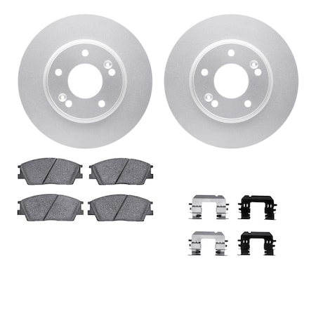 Dynamic Friction Co DFC Geospec Rotors with 5000 Advanced Brake Pads includes Hardware 4512-03124