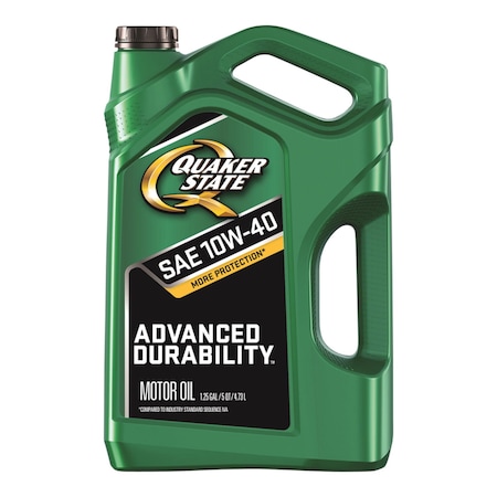 Quaker State Engine Oil, 10W-40, Conventional, 5 Qt., Advanced Durability 550044961