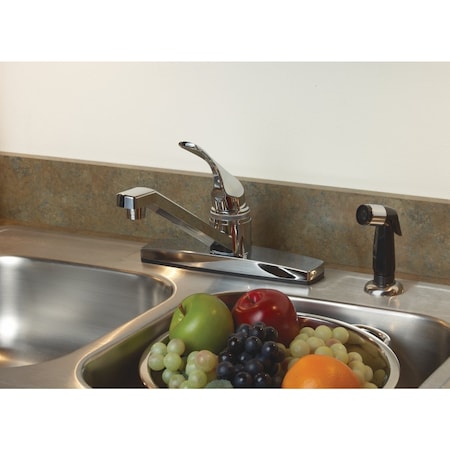 Home Impressions 1-Handle Lever Non-Metallic Kitchen Faucet with Chrome Spray Chrome FS61R101CP-JPB3