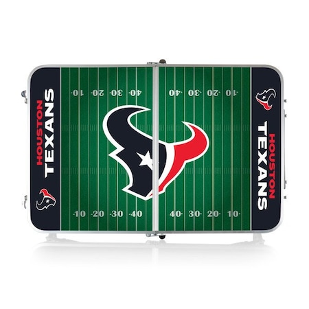 Picnic Time Family Of Brands Houston Texans - Concert Table Mini Portable Table, (Charcoal Wood Grain) 843-00-141-134-2