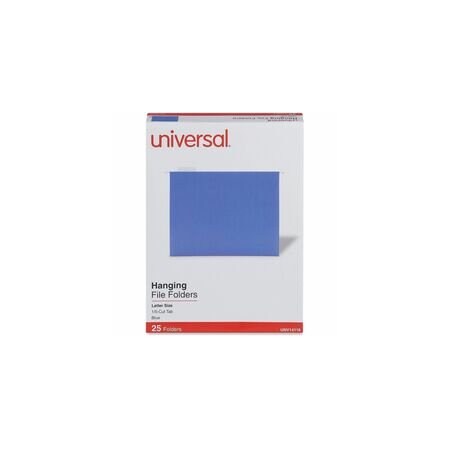 Universal Hanging File Folders 9-3/8" x 11-3/4", Blue, 25PK UNV14116