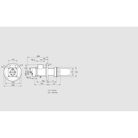 Honeywell Kromschroder BRNR, GAS, BIC 80HB 0/35 16 F KS84032010