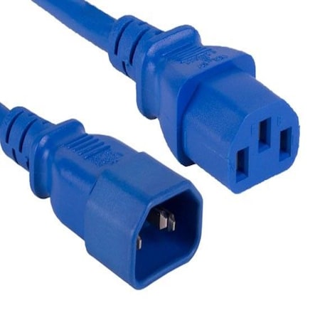 Sanoxy 2ft 18 AWG Computer Power Extension Cord IEC320 C13 to IEC320 C14, Blue SNX-CBL-LDR-PW131-2202