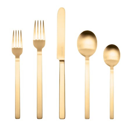 Mepra Stile Ice Gold By Pininfarina Flatware  Set - 5 Pcs. 107522005OI