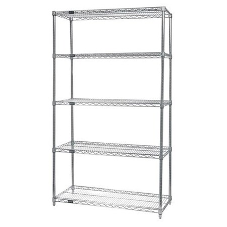 Betterbeds 5-Shelf Chrome Wire Shelving Starter Kit, 14 x 54 x 54 in. BE1136428