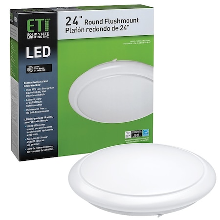 Eti Light Fixture, 120 V, 40 W, LED Lamp, 2900 Lumens Lumens, 4000 K Color Temp, White Fixture 54614142