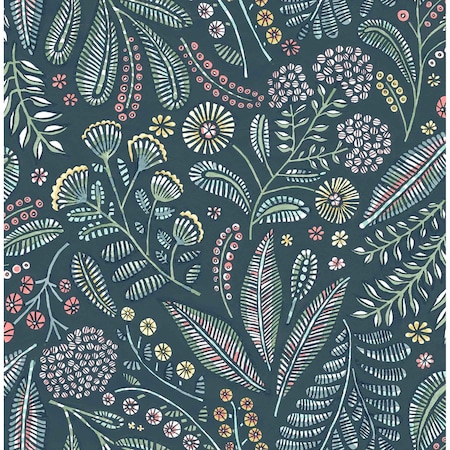 A-Street Prints Briar Teal Floral Wallpaper 4135-27295