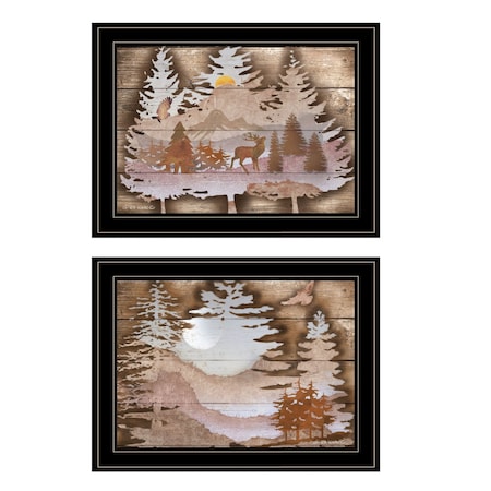 Set Of Two Great Outdoors 2 Black Framed Print Wall Art, 2PK