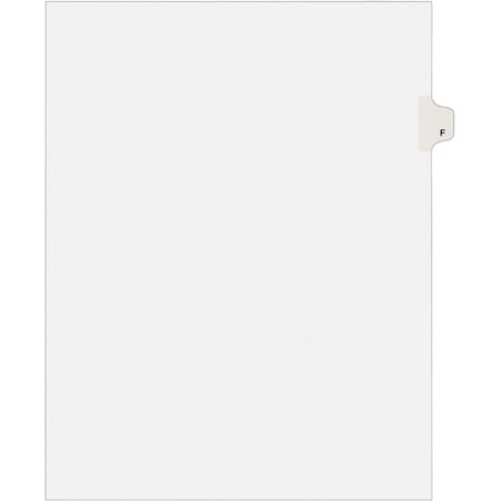 Avery Dividers, Index, Sidetab, F 25PK AVE01406
