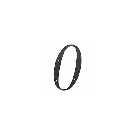 Hillman House Address Number 0, Nail-on, Black Plastic, 6 In. 847374