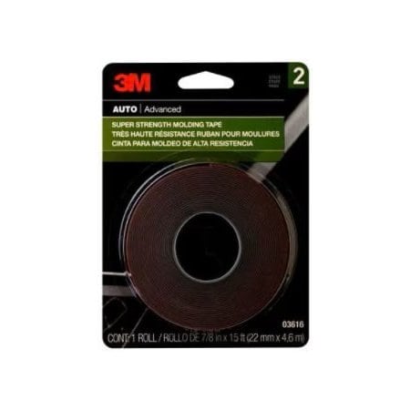 3M Molding Tape, Black, 15 ft L, Foam 03616