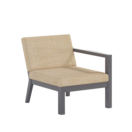 Polybird BREEZE DEEP SEAT SECTIONAL PIECE LEFT CHAIR        CHARCOAL POLYBIRD P101-CH-CAAS