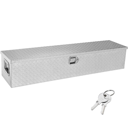 Vevor 39"x13"x10" Heavy Duty Aluminum Bar Tread Tool Box for Pick Up Truck Bed JL-TB19-2