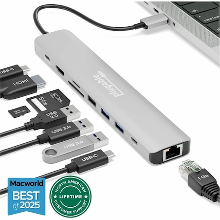 Plugable USB-C 9-IN-1 HUB WITH UP TO 140W USB-C PASS-THROUGH CHARGING USBC-9IN1E
