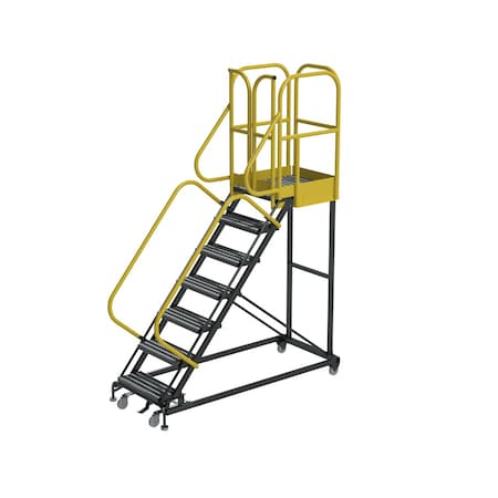 Ballymore 112 in H Steel Rolling Ladder, 7 Steps PL073228G
