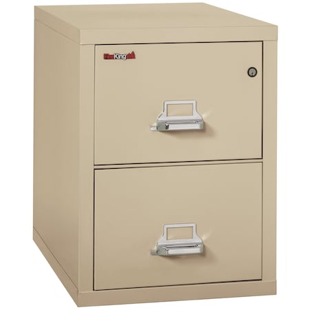 Fireking 15-1/4" W 2 Drawer Fire-Resistant Vertical File Cabinet, Parchment, Legal 2-2131-CPA