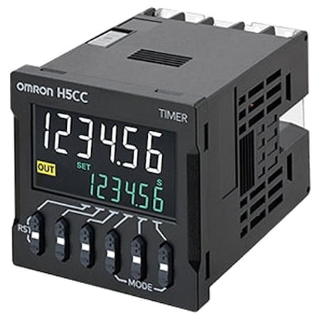 Omron Timer, Screw, Con, 100-240 AC H5CC-A