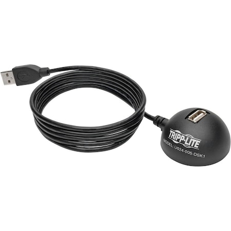 Tripp Lite USB 2.0 Hi-Speed Desktop Gold A/A Extension Cable M/F 1-Port 5ft U024-005-DSK1