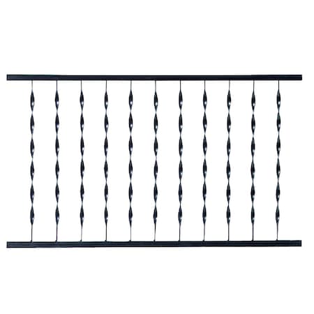 Gilpin Windsor Plus 32'' H.x4 ' L. Wrought Iron Railing 573