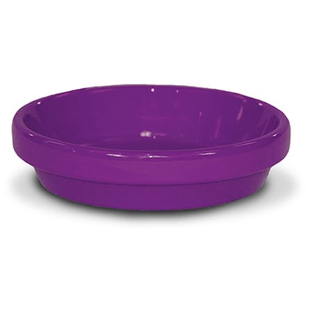 Balcony Beyond 7.75 x 1.75 in. Powder Coated Ceramic Saucer, Violet, 10PK BA3241036