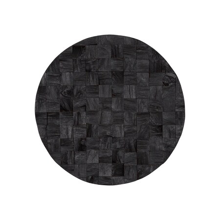 Homeroots Into the Abyss II 24" X 24" Dark Brown Geometric Wood Circle Hanging Dimensional Sculpture 608656