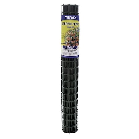Tenax Garden Fence, 25 ft L, 3 ft H, 2 x 2 in Mesh, Polypropylene, Green 2A140091