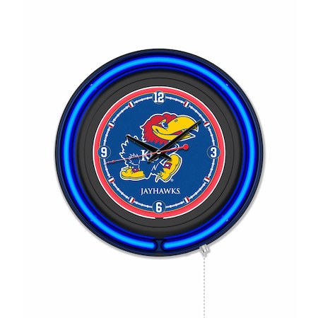 Holland Bar Stool University of Kansas 15 Double Neon Wall Clock Clk15BK
