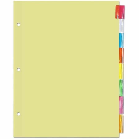 Universal Economical Insertable Index, Multicolor Tabs, 8-Tab, Letter, Buff, 24 Sets/Box UNV20840***