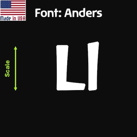 Aacc Self-Adhesive Vinyl Letter: l, Scale: 28 cm. Color: White Font: Anders by, 24PK AACC-Anders-ll-White-M28x24