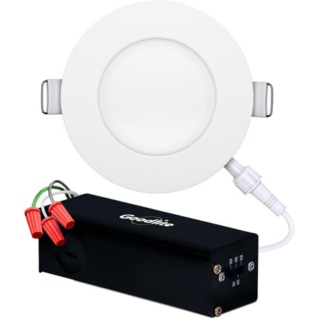 Goodlite ROUND FLUSHED SLIM 3 in. S3/8W/R/LED/5CCT 550 Lumen, 8W G-20220
