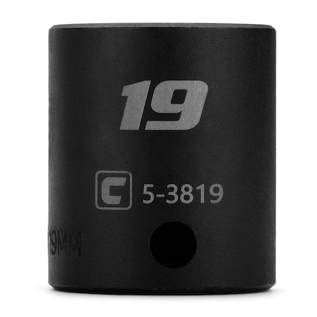 Capri Tools 19 mm Shallow Impact Socket, 3/8-Inch Drive, 12-Point, Metric CP53819