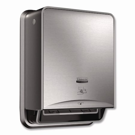 Kimberly-Clark Professional ICON Automatic Roll Towel Recessed Dispenser Housing, Narrow without Trim Panel, Stainless Steel 53697