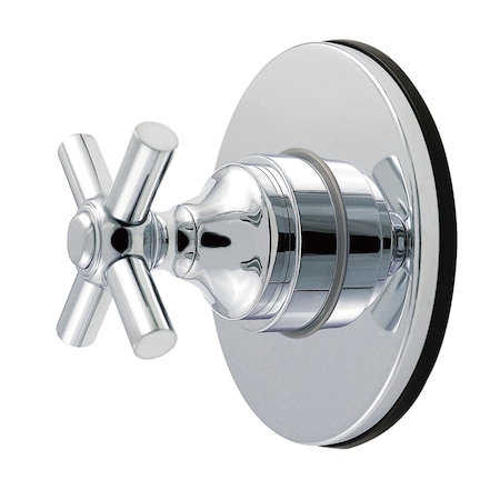 Kingston Brass Single-Handle Six-Way Diverter Valve with Round Trim Kit, Polished Chrome KS4031EX